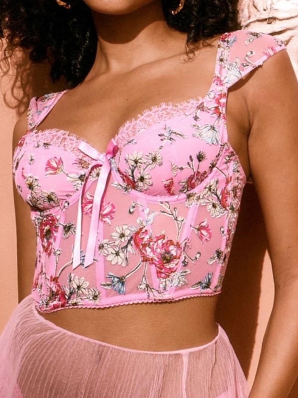 Victoria's Secret Dream Angels Embroidered Unlined Bra Corset Bustier